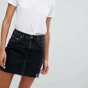 BRAND NEW ASOS Washed Black Denim Skirt